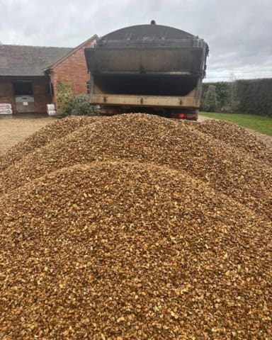 Beautiful forest of dean chippings ready for delivery